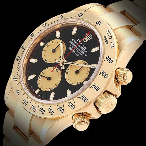 rolex dayton nero oro|rolex gold dial.